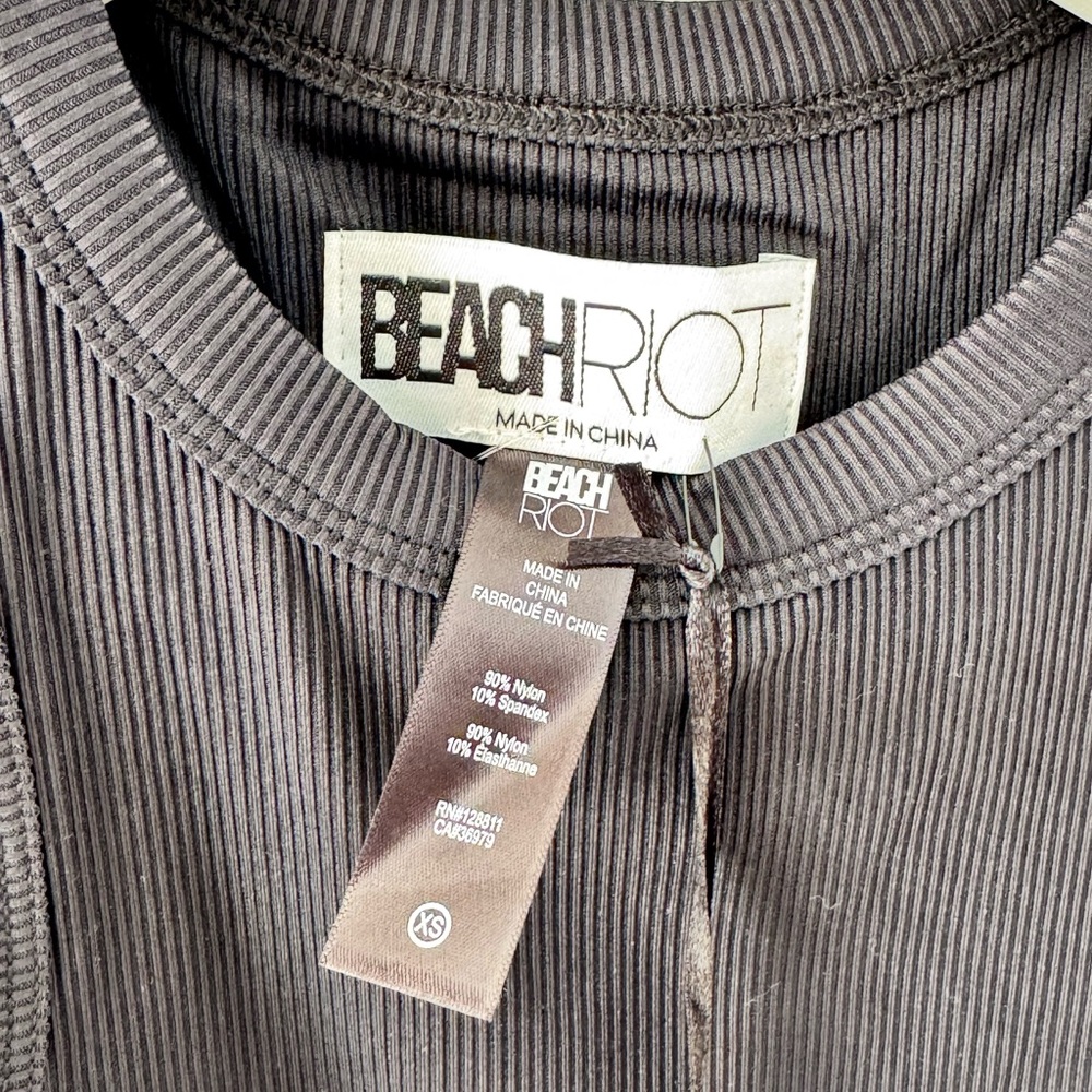 NWT Beach Riot Donna Rib Black Racerback Tank Size XS - Picture 6 of 8